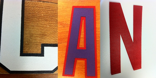 (image for)  Iron/Sew On Twill LETTERS(2-Tone) 